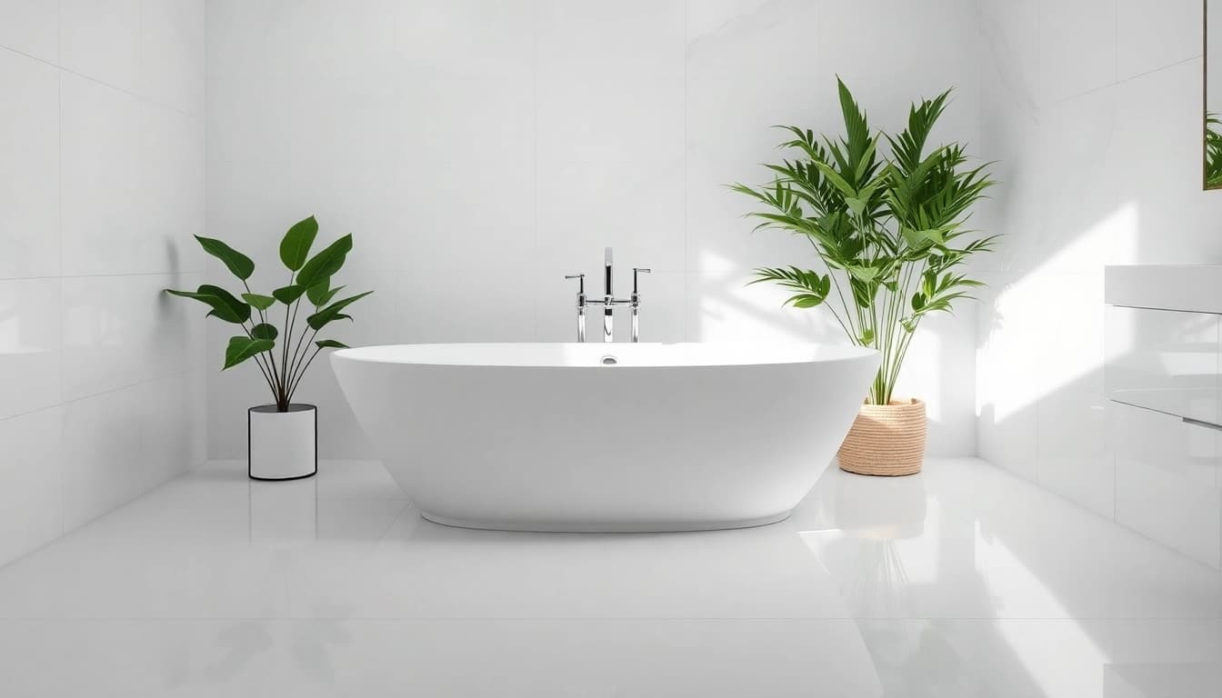 Experience stunning bathroom remodeling with lavish fixtures and tranquil lighting in a modern setting.
