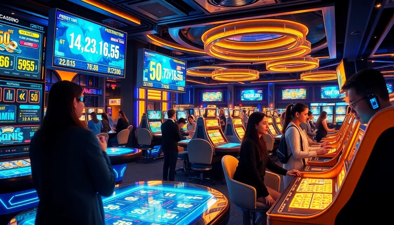 New Technology enhances the gaming experience with holographic interfaces and immersive gameplay.