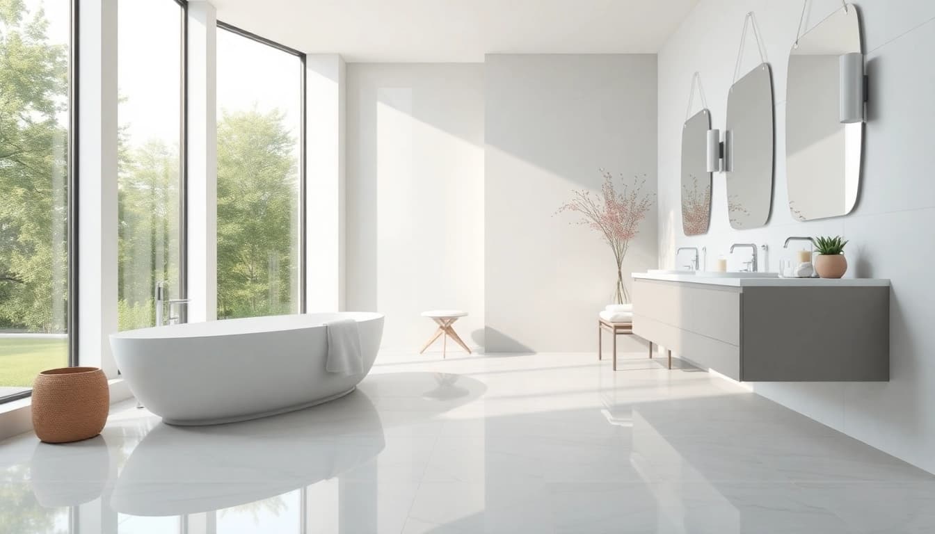Transform spaces with elegant bathrooms reflecting modern design trends and a serene atmosphere.