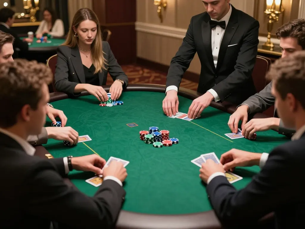 A group of players engaging in an exciting poker game at 99OK, showcasing strategy and competitive spirit.
