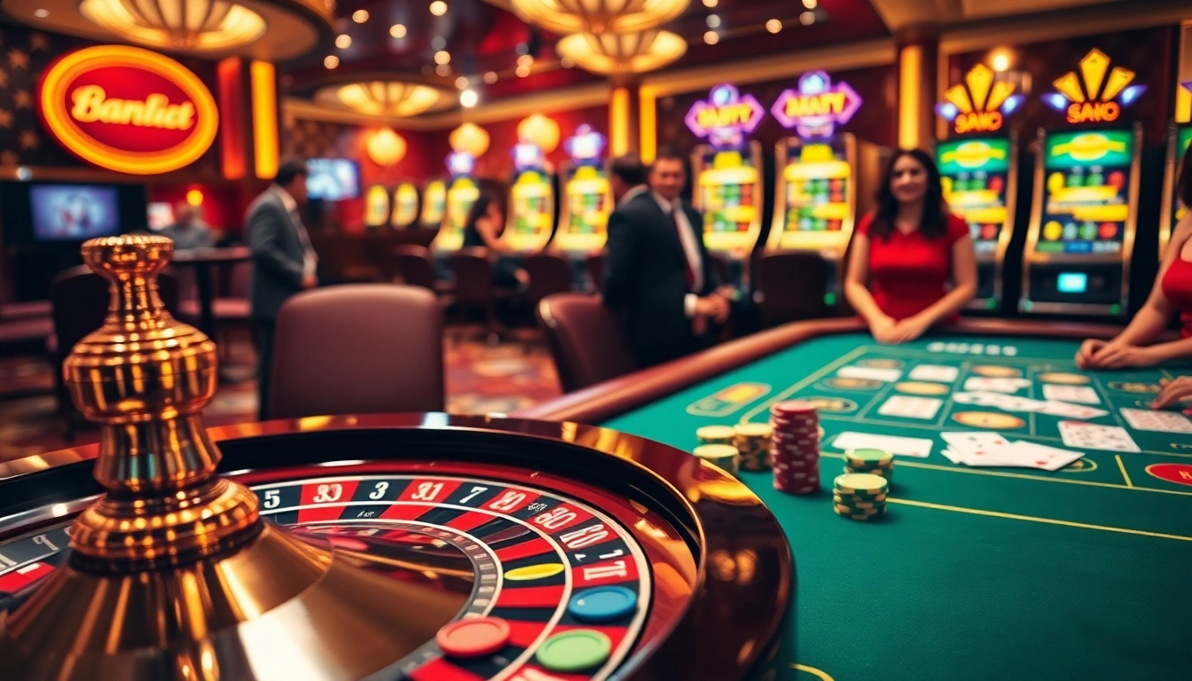 Exciting gaming action at 888new casino featuring roulette and poker tables.