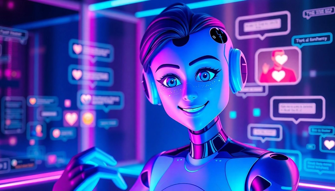 Engaging spicy AI interaction showcasing vibrant chat interface with friendly character.