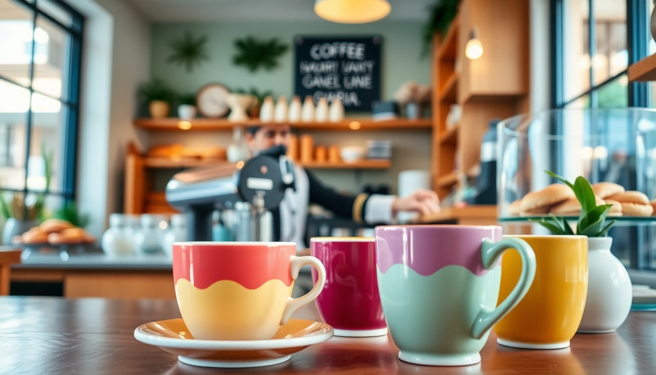 Kaffeetrinken im Coffee Shop Lloret de Mar, mit leckerem Gebäck und frisch gebrühtem Kaffee.