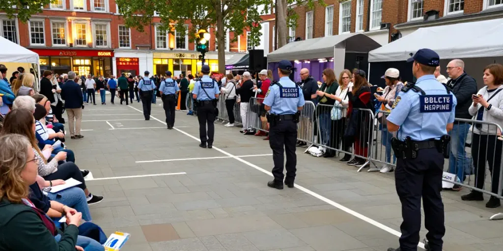 Security Services by trusted professionals at a local event in London.