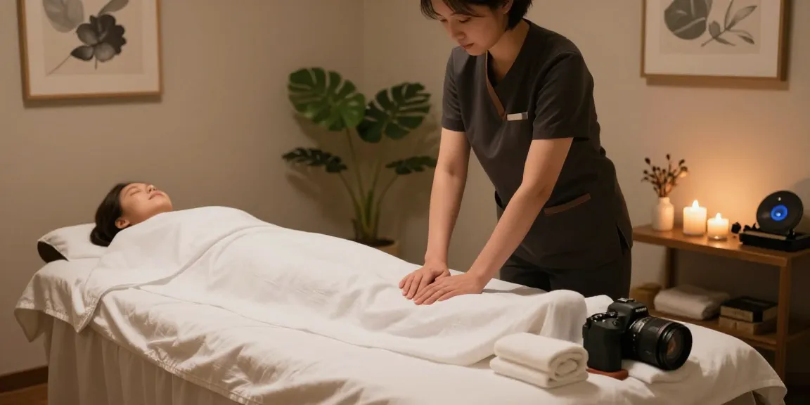 Relaxing wellness setting for 판교출장마사지 with tranquil ambiance and essential oils.