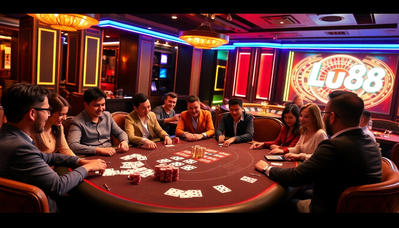 Experience vibrant poker action at Lu88 with lively players and dynamic gameplay.