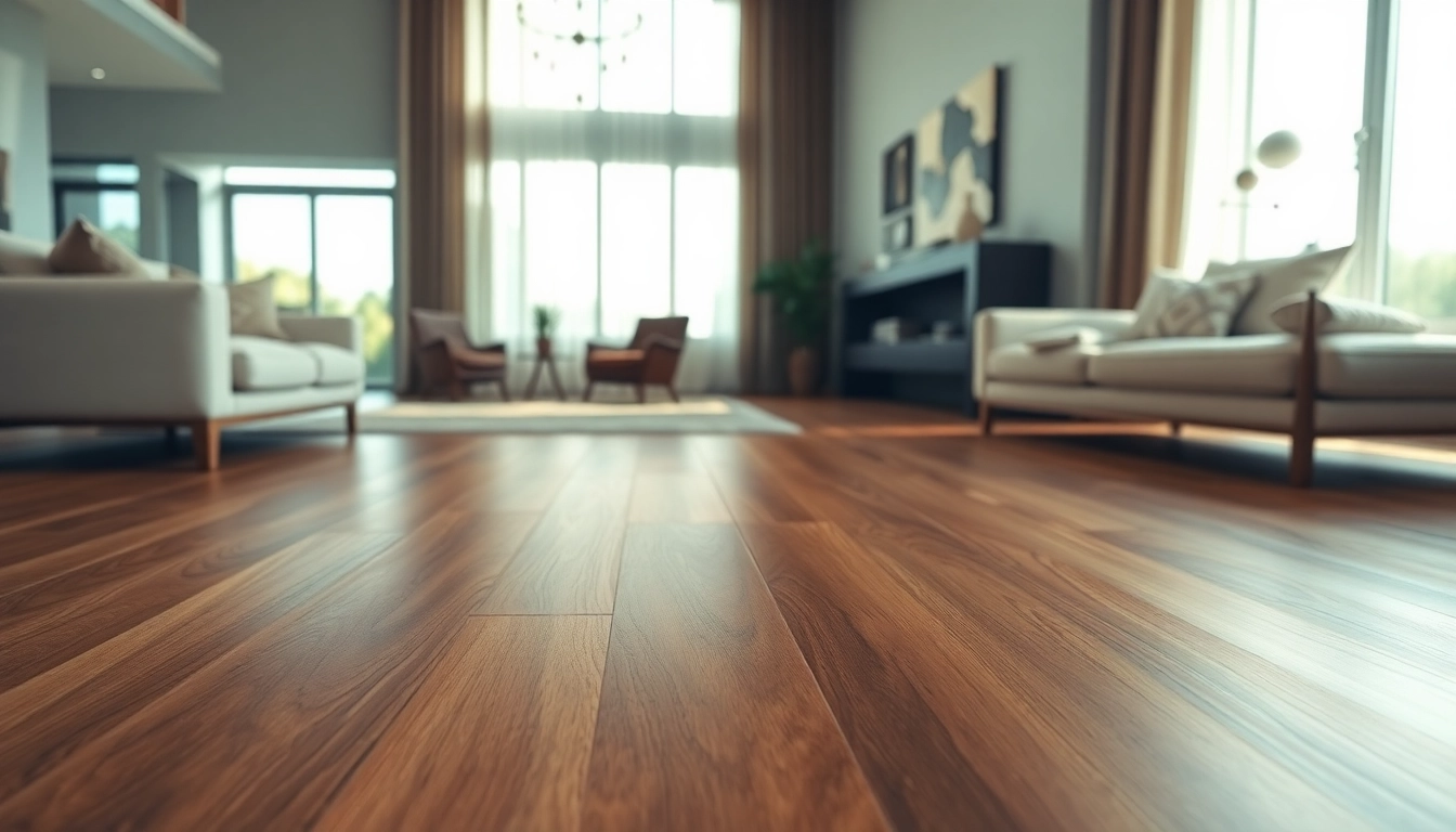 Enhance your home with luxury vinyl plank flooring, showcasing elegant textures in a modern setting.