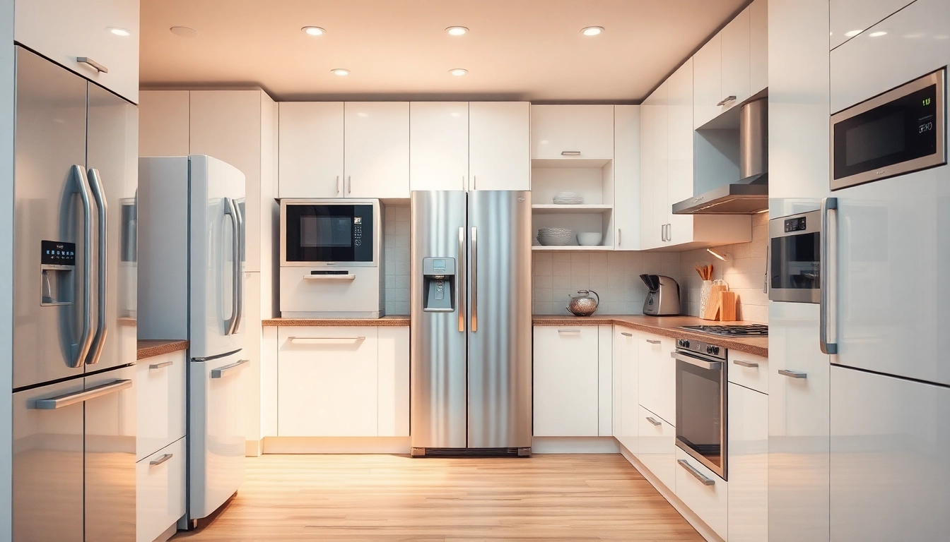 Upgrade your home with energy-efficient бяла техника appliances, showcasing stylish dishwashers and sleek ovens.