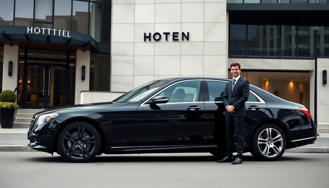 Chauffeur Hire Nottingham service featured with a professional chauffeur and luxury sedan in Nottingham.