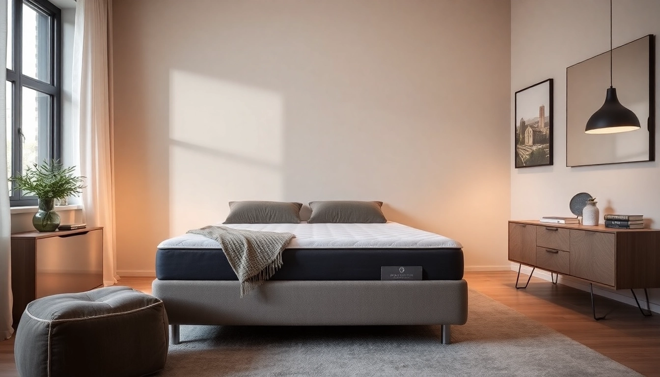 Experience comfort with materassi Olimpo-Flex memory foam in a serene bedroom setting.