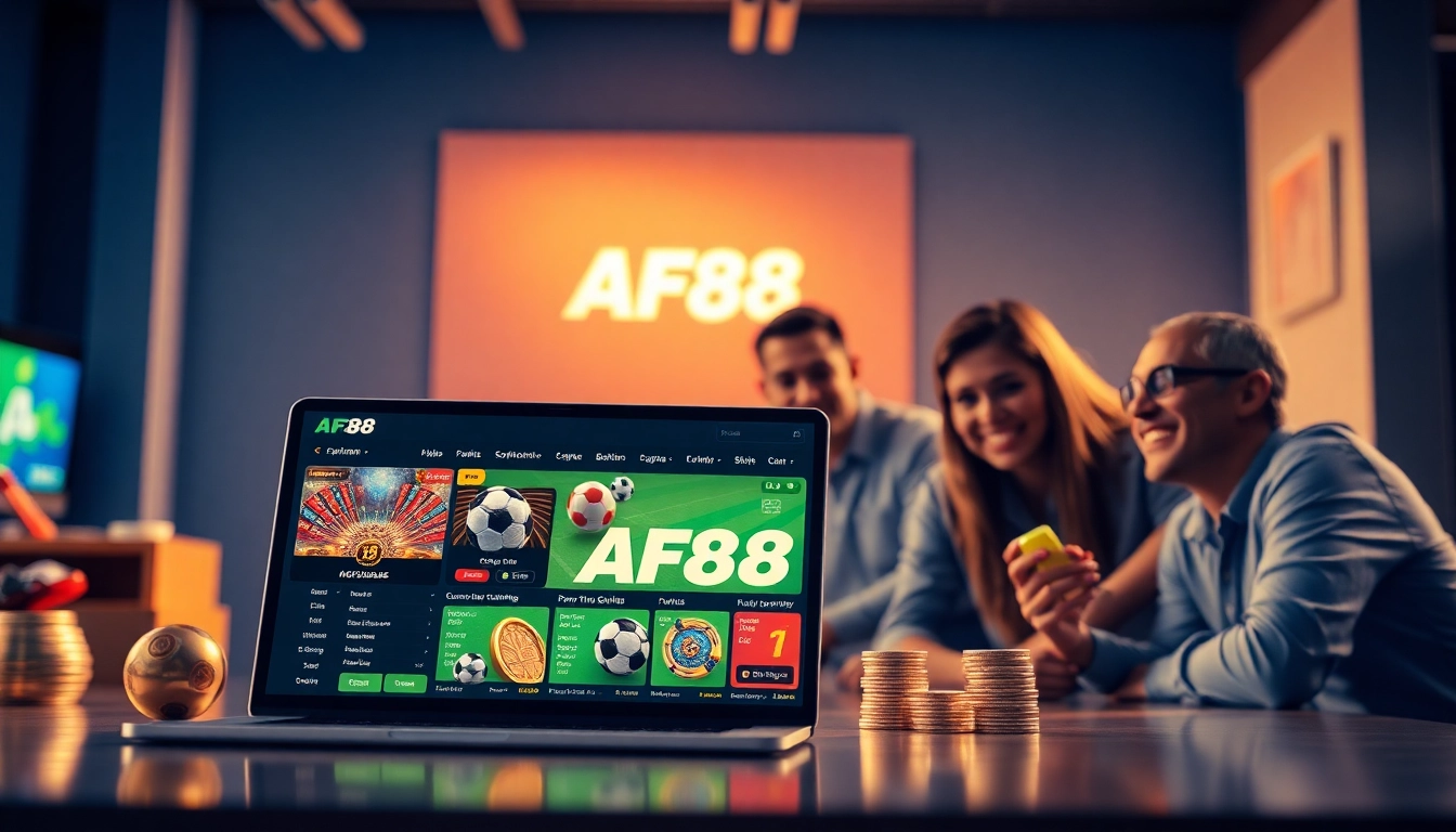 AF88 online gambling platform showing vibrant gaming options and user-friendly interface.