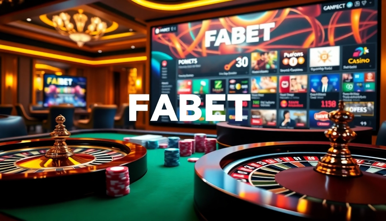 Experience exhilarating gaming at FABET, featuring vibrant casino tables and exciting games.