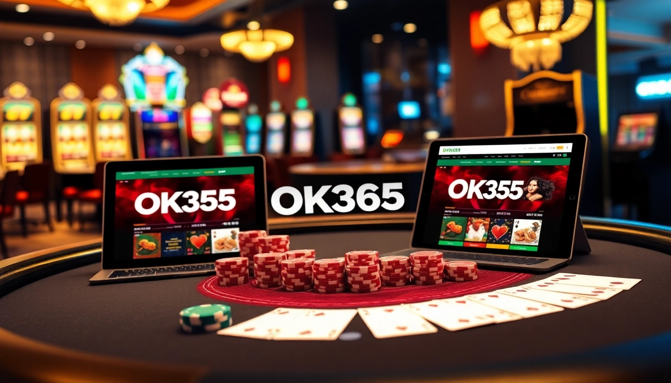 Experience gaming excitement with the OK365 link as players engage in high-stakes poker and vibrant casino activities.