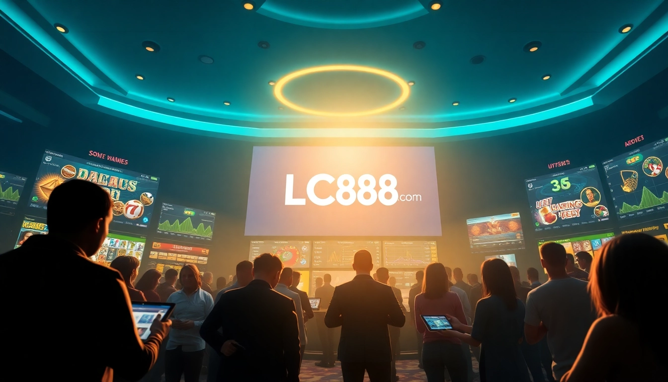 Engaging online gambling experience on LC88 Com with diverse players and modern gaming interface.