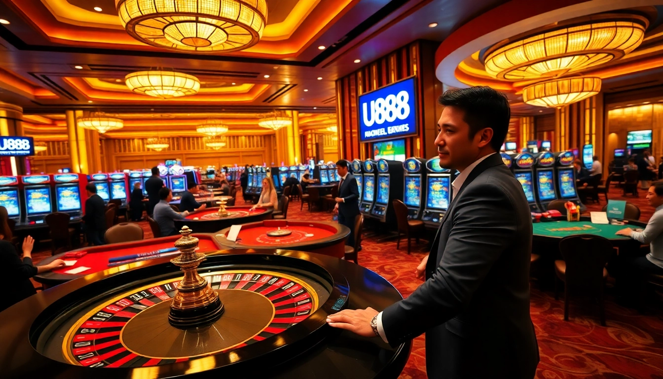 Experience the thrill of U888 with vibrant casino gaming and exciting player actions.