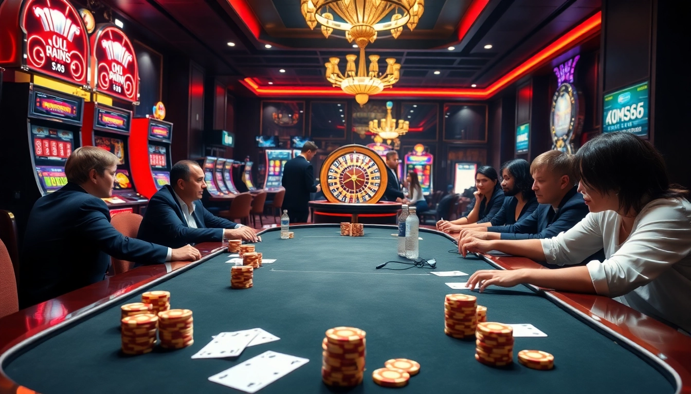 Experience thrilling gameplay at king88's elegant casino tables with dynamic gambling action and luxurious decor.