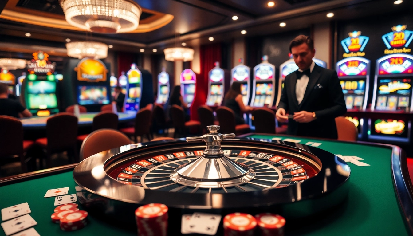 Experience the thrill of winning at https://gem88.buzz/ in this vibrant and luxurious casino scene.