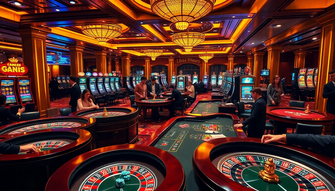 Engaging atmosphere of the casino with players enjoying various games linked to https://kingarthurcafe.com/menu.
