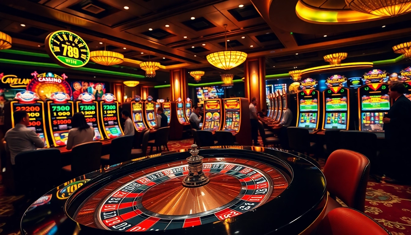 Experience the thrill of winning at 789 win in a luxurious casino atmosphere, with roulette and exciting slots.