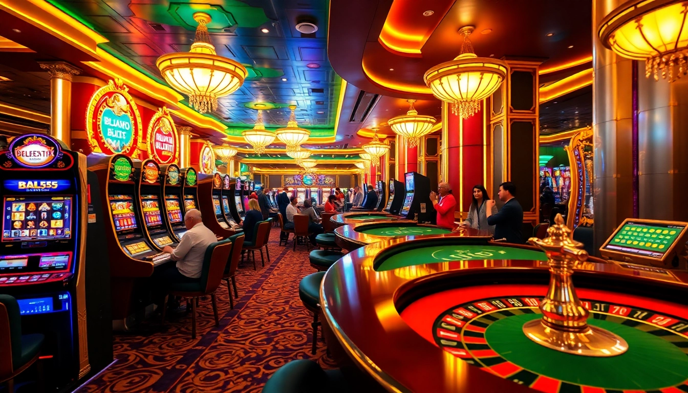 Experience the thrill of BL555 with vibrant casino tables and exciting slot machines.