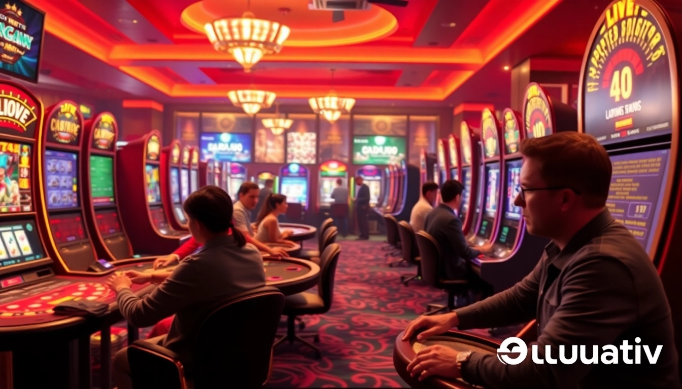 Exciting online casino gaming experience featuring Lauthaitv, vibrant players, and dynamic gaming elements.