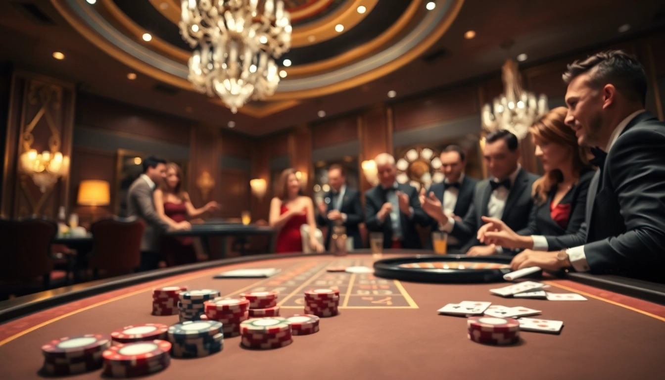 Players engage in high-stakes poker at febet, showcasing excitement and strategy in a luxurious setting.