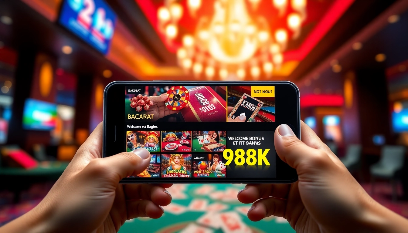 Experience the excitement of VVVWIN88.live with a vibrant mobile gambling interface showcasing popular casino games and promotions.