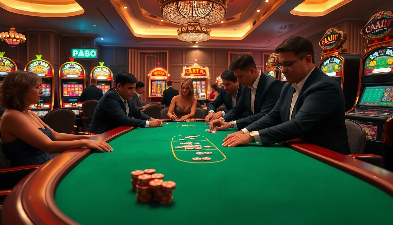 Experience the thrill of PG88 VIP as players engage in intense games at luxurious casino tables.