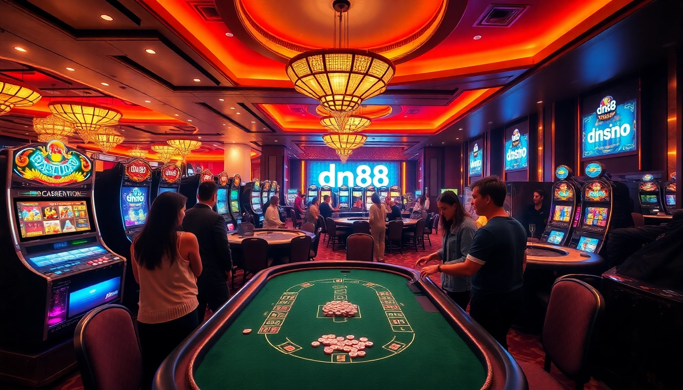 Experience the thrill of gameplay at dn88 casino with vibrant tables and enthusiastic players.