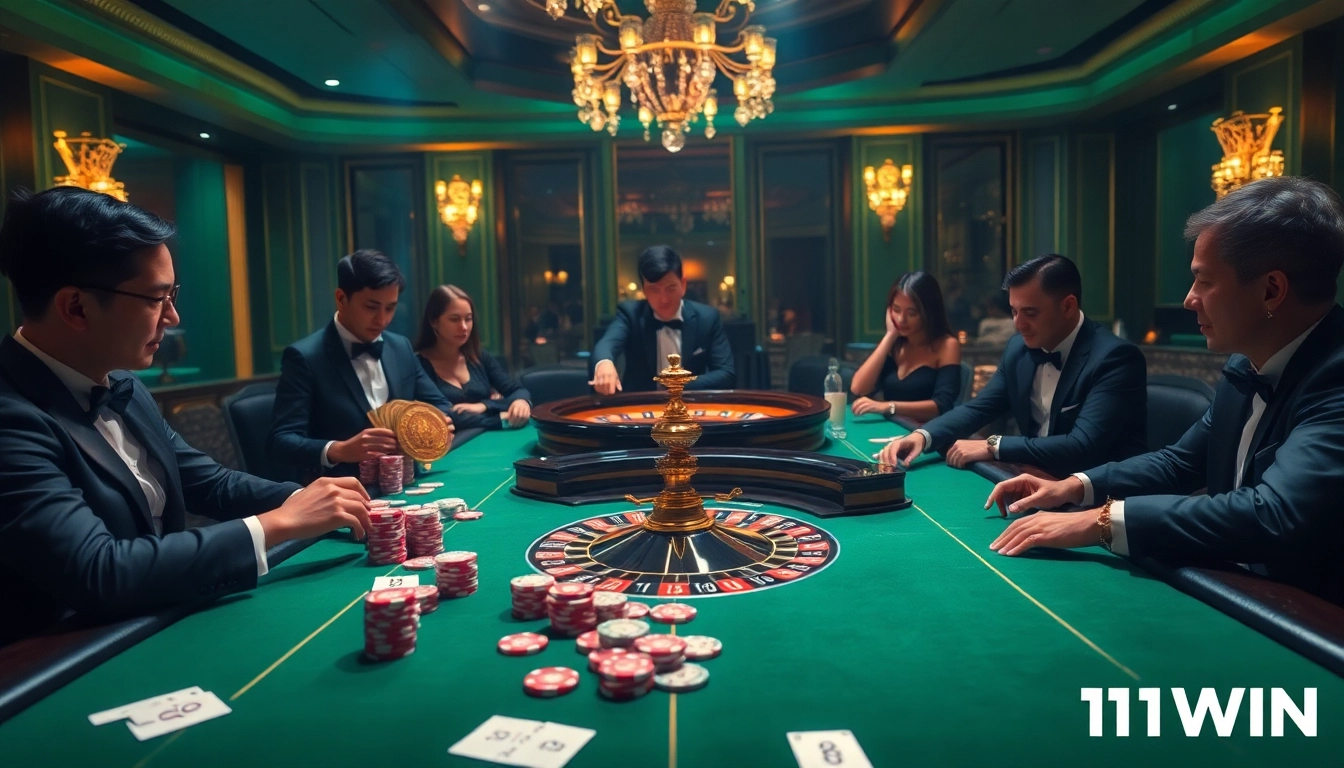 Experience the thrill of gambling at 11win.vc with professional poker games and vibrant casino settings.