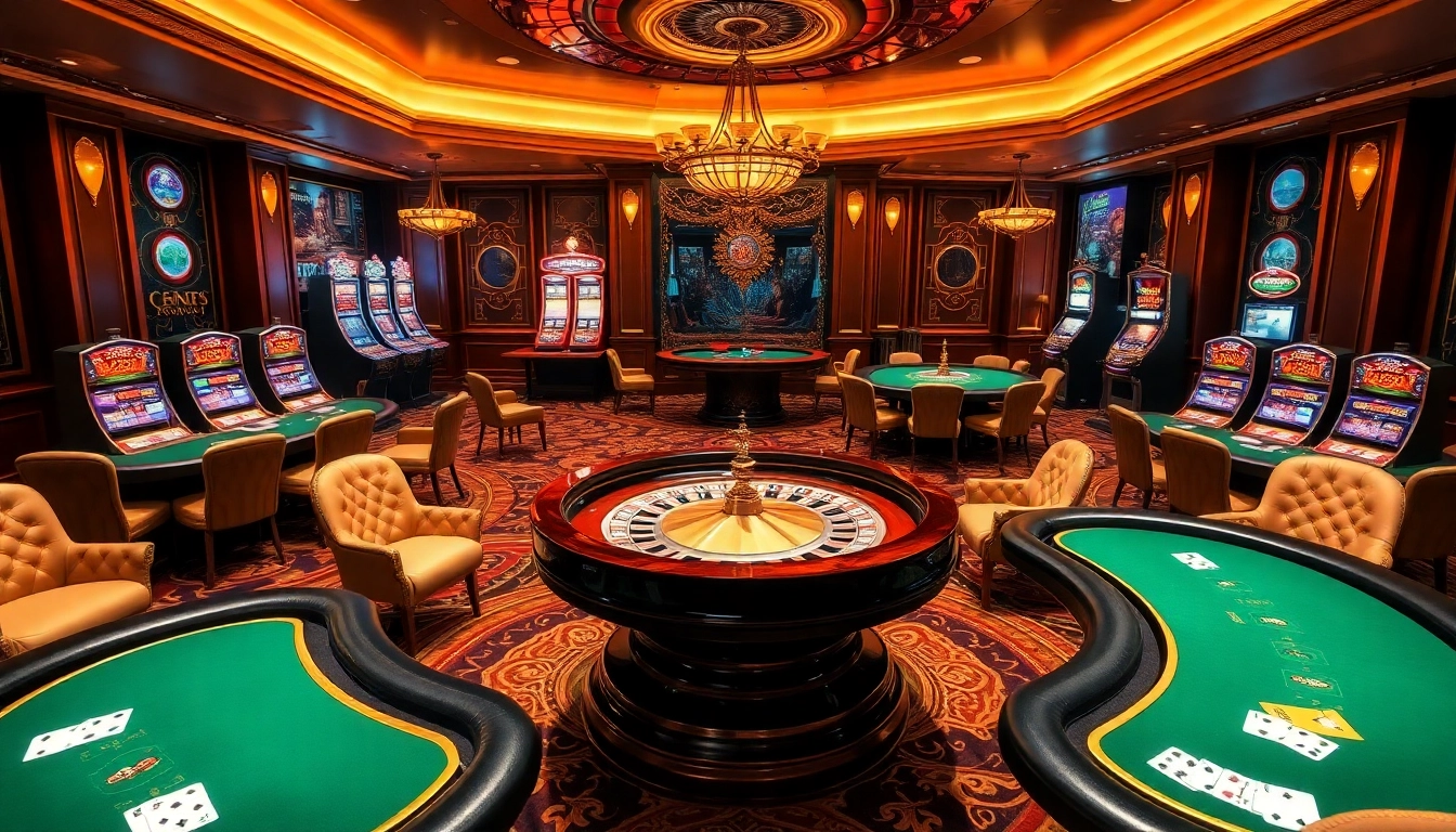 Experience top-tier gambling excitement at https://x88.tours/ with luxury casino tables and vibrant slot machines.