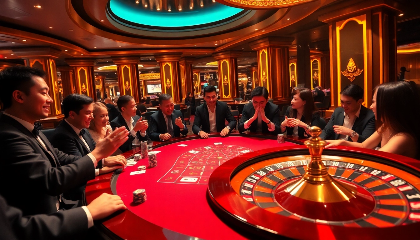 Engaging players at mu88 casino nhà cái uy tín with vibrant roulette and poker action.