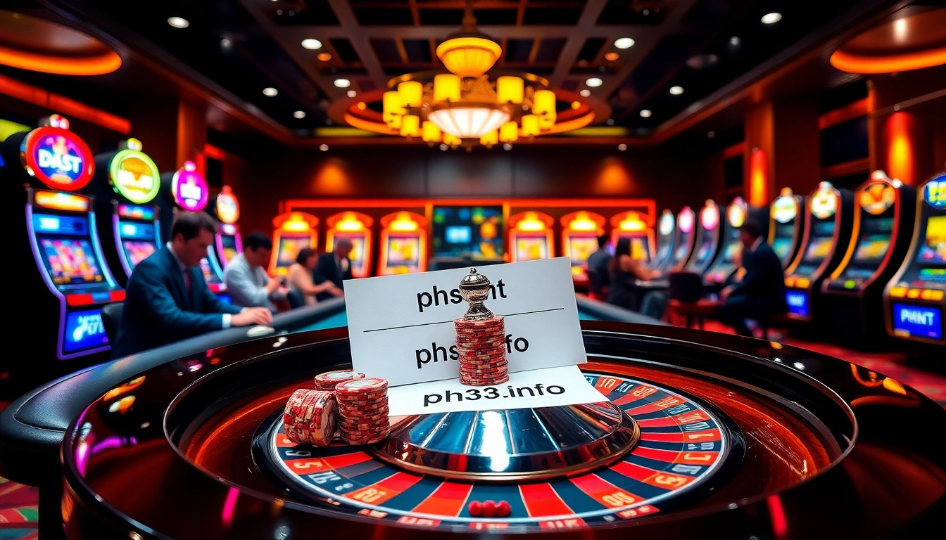 Players engaging at the luxury poker table at ph33.info casino.