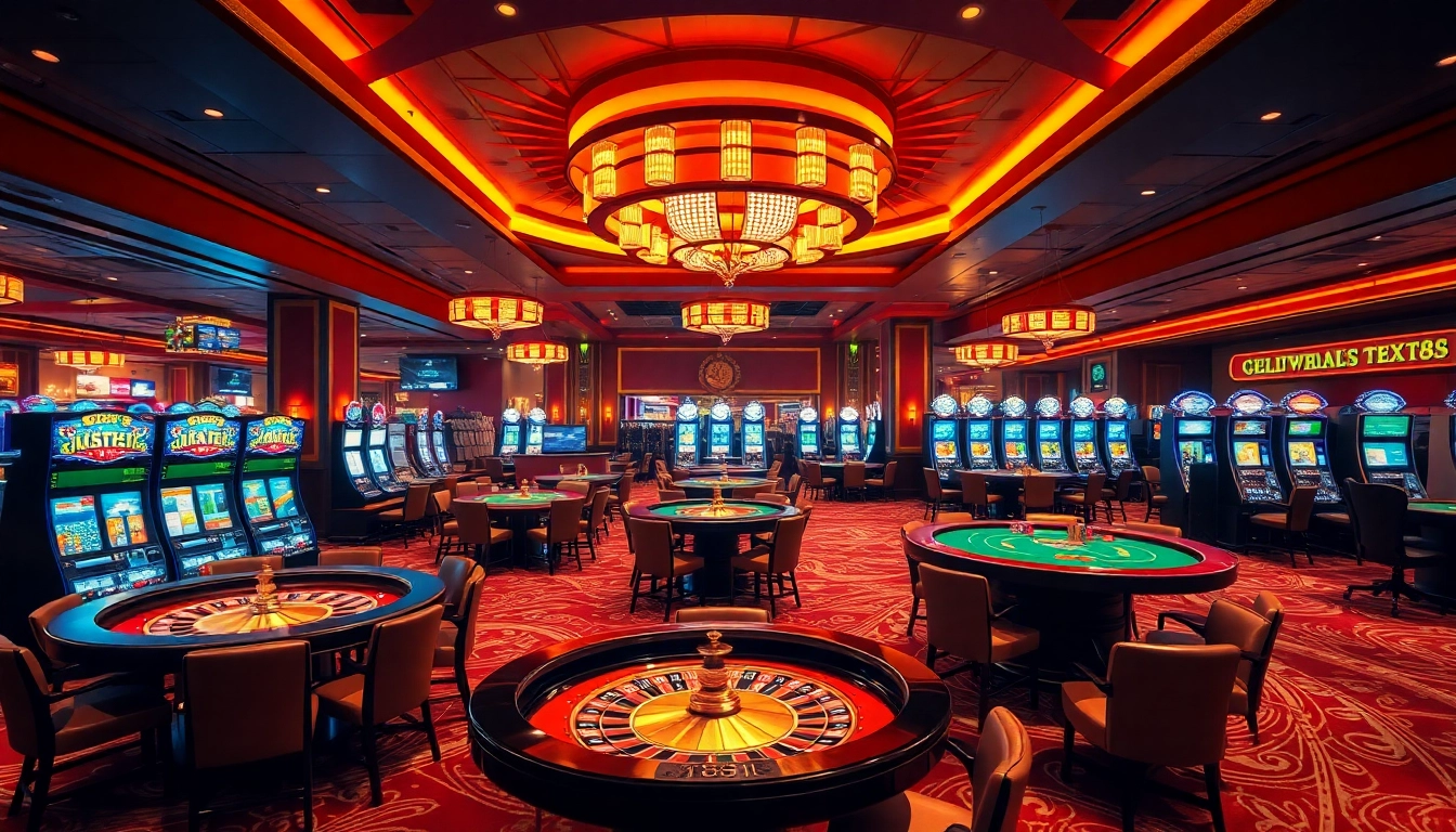 TX88 themed casino scene showcasing interactive gaming experiences and vibrant atmosphere.