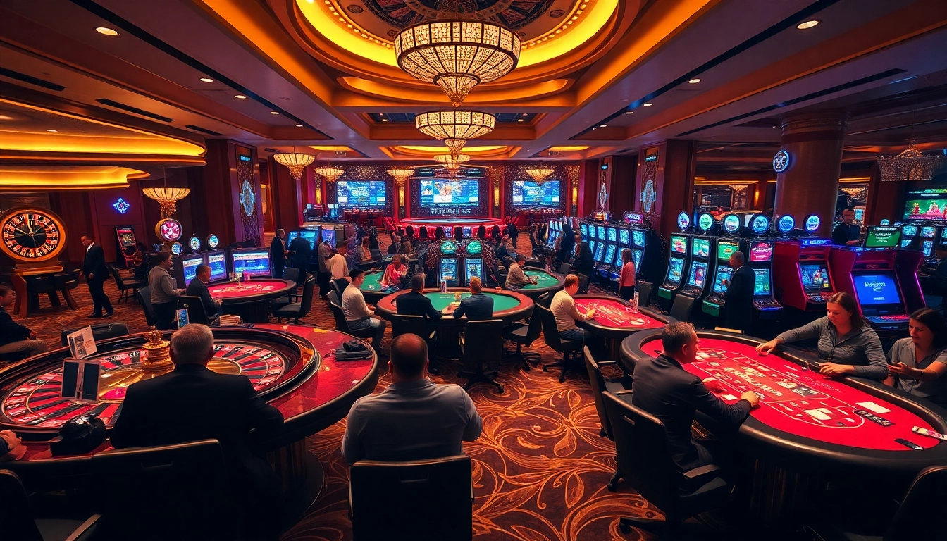 Experience the thrill of gambling at https://hello88k.blog with vibrant casino visuals, players, and gaming tables.