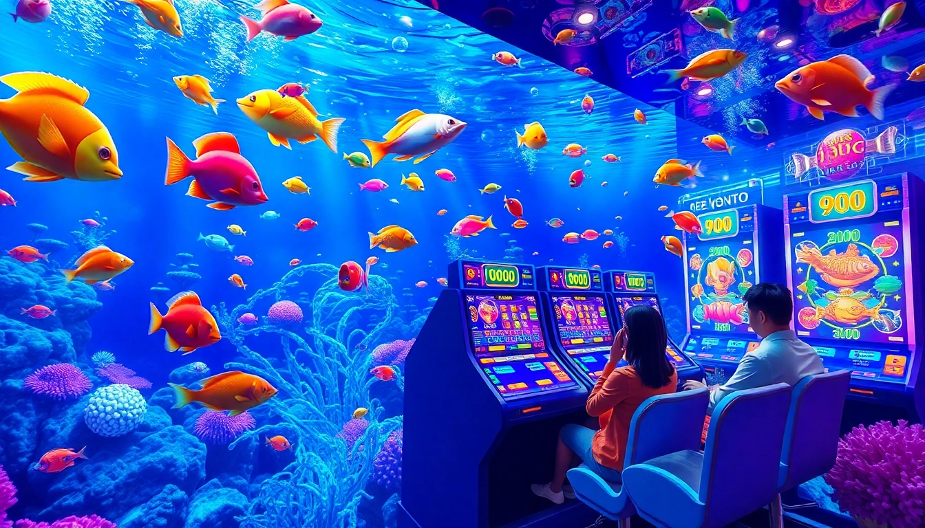 Experience the thrilling action of bắn cá đổi thưởng with vibrant underwater gaming visuals