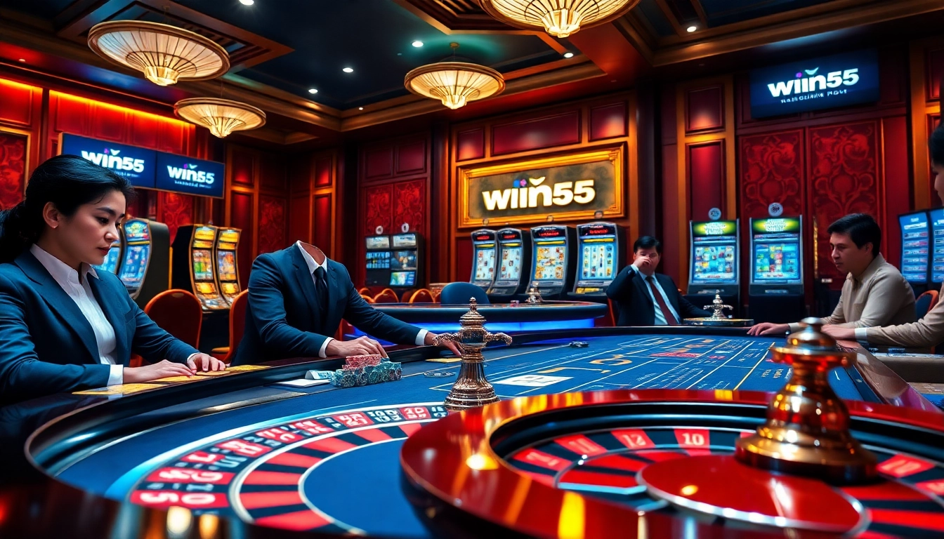 Experience thrilling gameplay at win55 with professional dealers and vibrant casino ambiance.