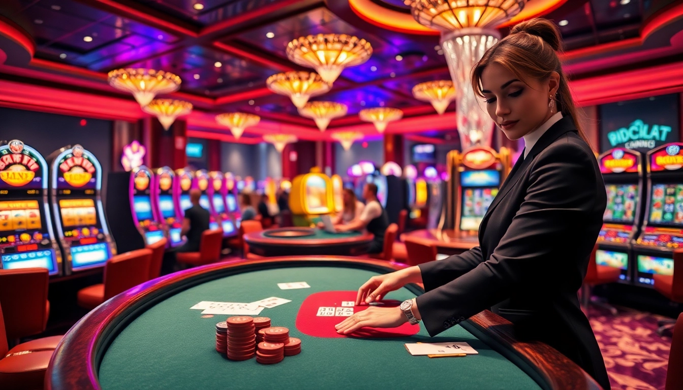 Experience the thrill of high-stakes gaming at https://nohu.business/ with vibrant casino tables and players.