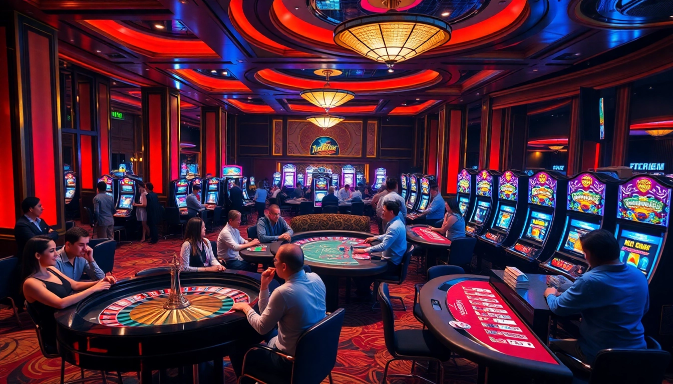 Experience the excitement of gambling at 11UU with engaging casino games and vibrant interiors.