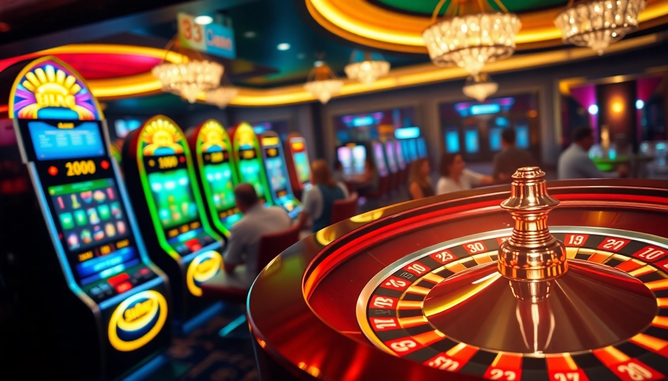 Experience the excitement of 33win with vibrant casino tables and thrilling slot machines.