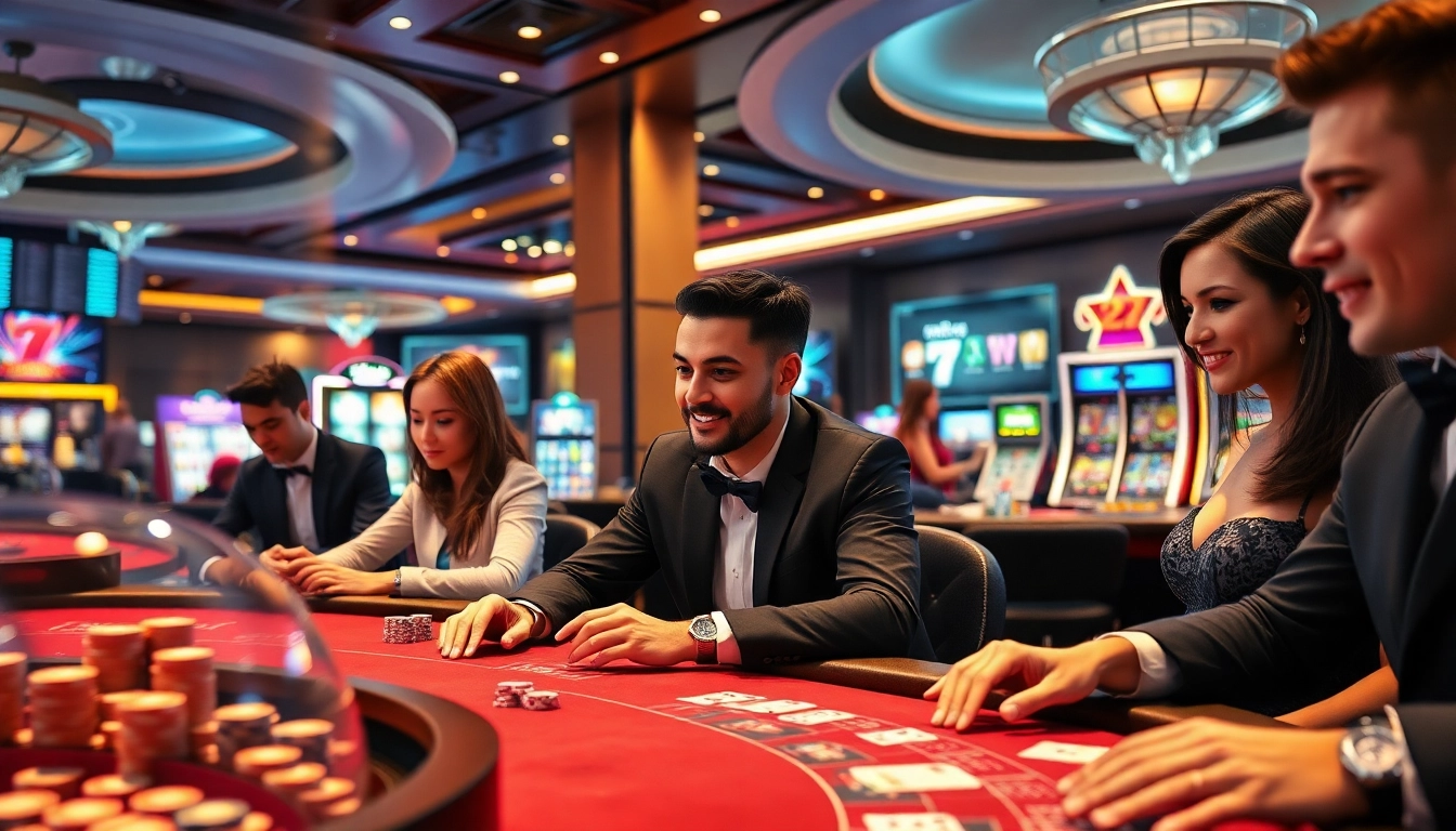 Vibrant online casino scene at w88.nyc featuring Baccarat and Blackjack games.