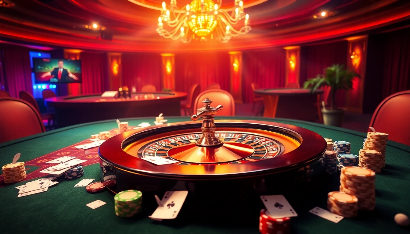 88vv casino table featuring poker chips and cards in an exciting gambling atmosphere.