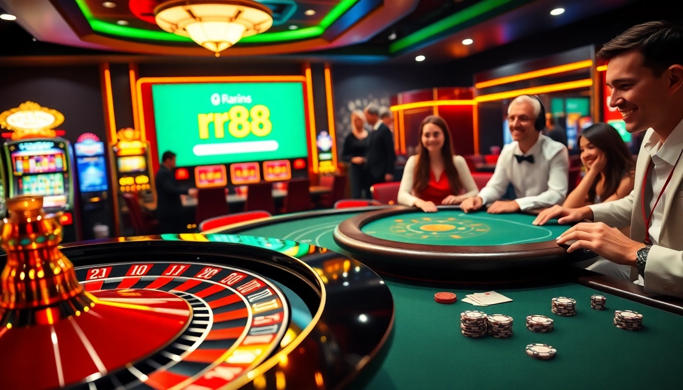 Experience the thrill of casino gaming with the rr88 link, featuring an engaging poker table and dynamic betting interface.
