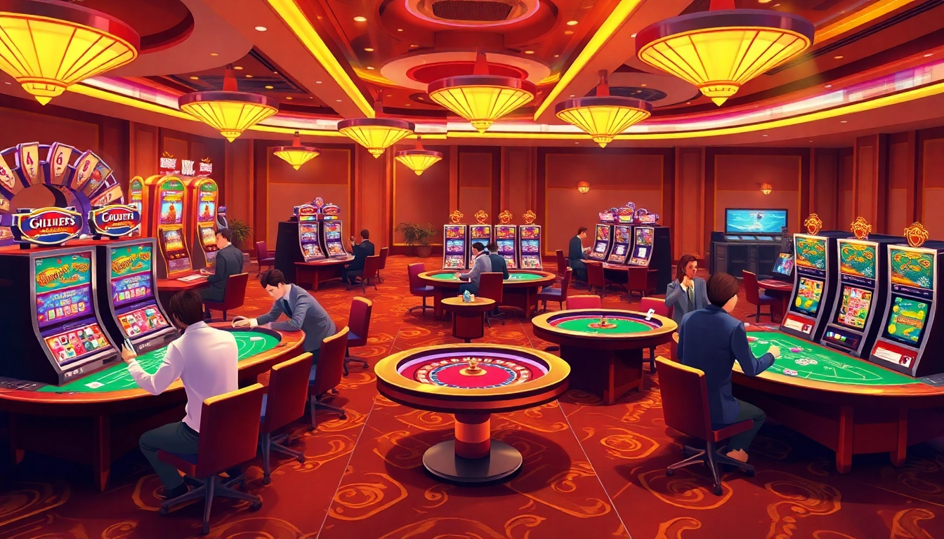 Experience the thrill of GG88 with players enjoying exciting games at upscale casino tables.