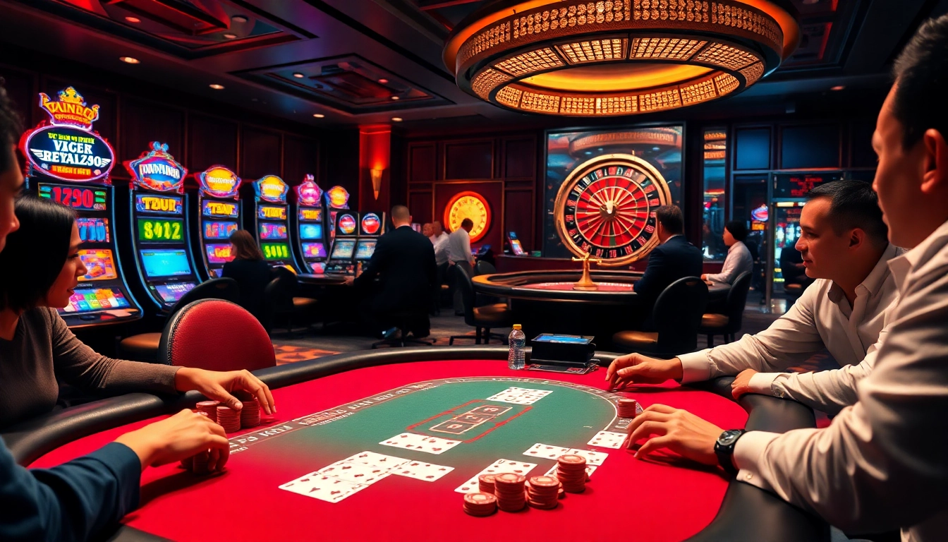 Experience the thrilling atmosphere at KING88 casino with vibrant games and exciting bets.