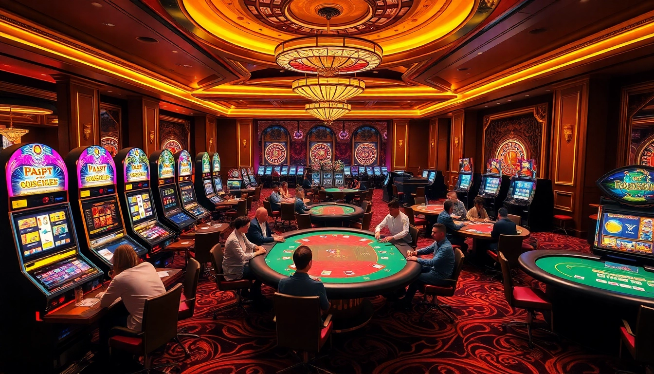 Experience the luxury and excitement of nhà cái SODO66 with high-stakes gaming and vibrant casino interiors.