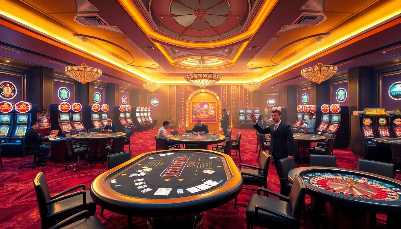 SODO casino scene featuring high-stakes poker tables, excitement, and luxury atmosphere