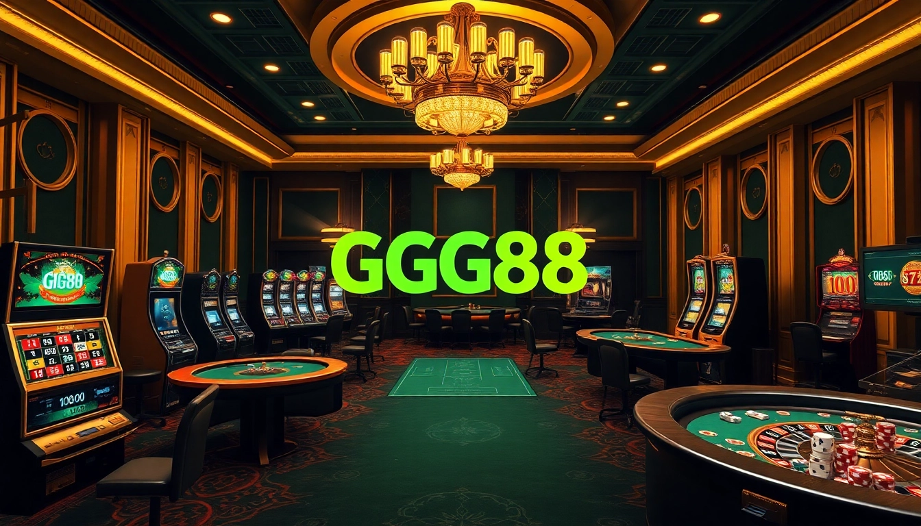 Experience the thrill of gambling at GG88 with vibrant casino tables and exciting promotions.