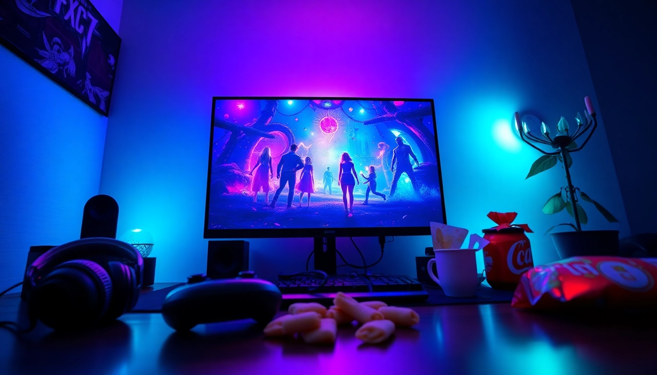 Experience the thrill of an engaging XXX game with a vibrant gaming setup and immersive graphics.