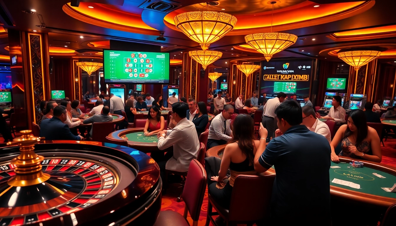 Enjoy the excitement of lô kép xsmb in a vibrant casino atmosphere with engaged players.